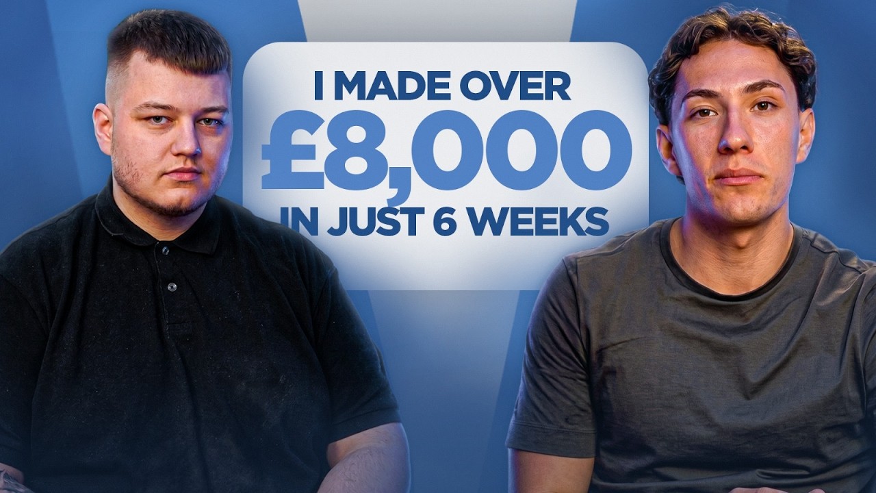 £8,000 per month testimonial video thumbnail