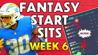 Week 6 Fantasy Rankings, Must Starts & Players to Avoid