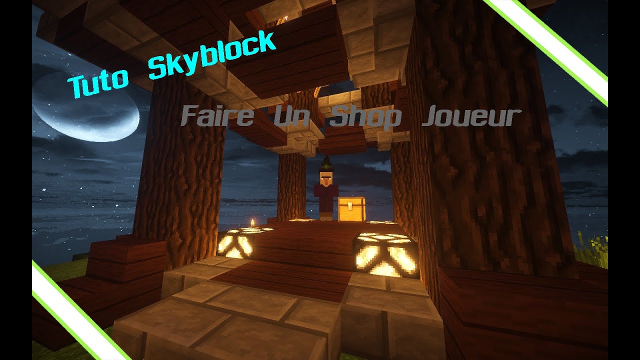 Skyblock Tuto - Faire Un Shop Joueur Avec Un Villageois - YouTube