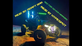 Lights on RZR (RIGID LEDS, SECTOR SEVEN MIRRORS)