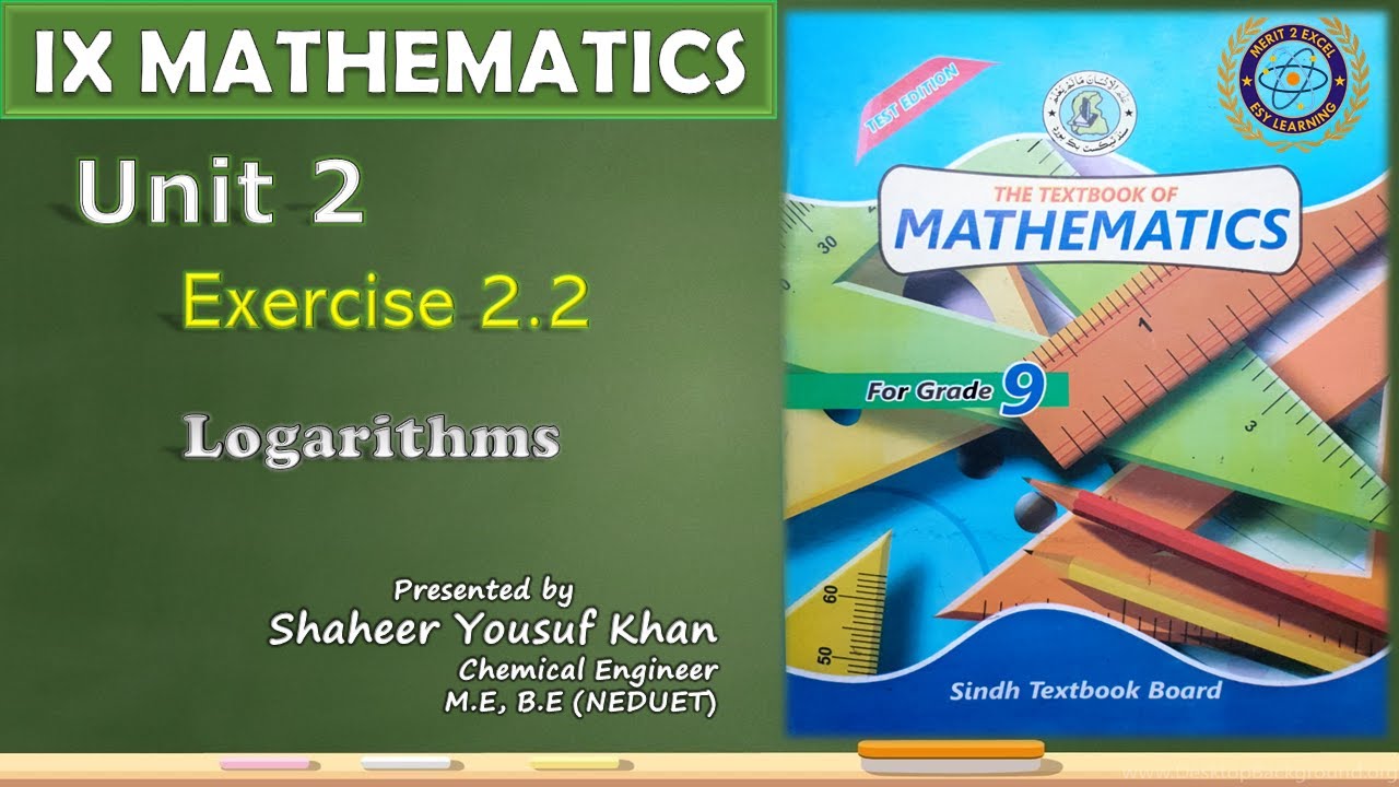 Exercise 2.2 - 9th Class Math || Logarithms || Sindh Board || by ykSir ...