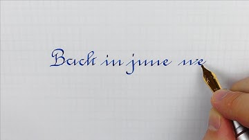 How to write a Pangram #16  in Ronde with the Gravitas Fountain Pen Silver - Handwriting practice