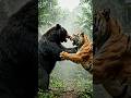 Tiger vs Bear Epic Fight in the Wild | AI Animated Jungle Battle ..#shorts #viral #shortvideo