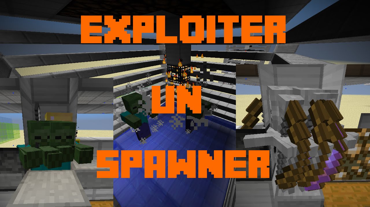 [Minecraft Tutoriel] Spawner à squelette et zombie - YouTube