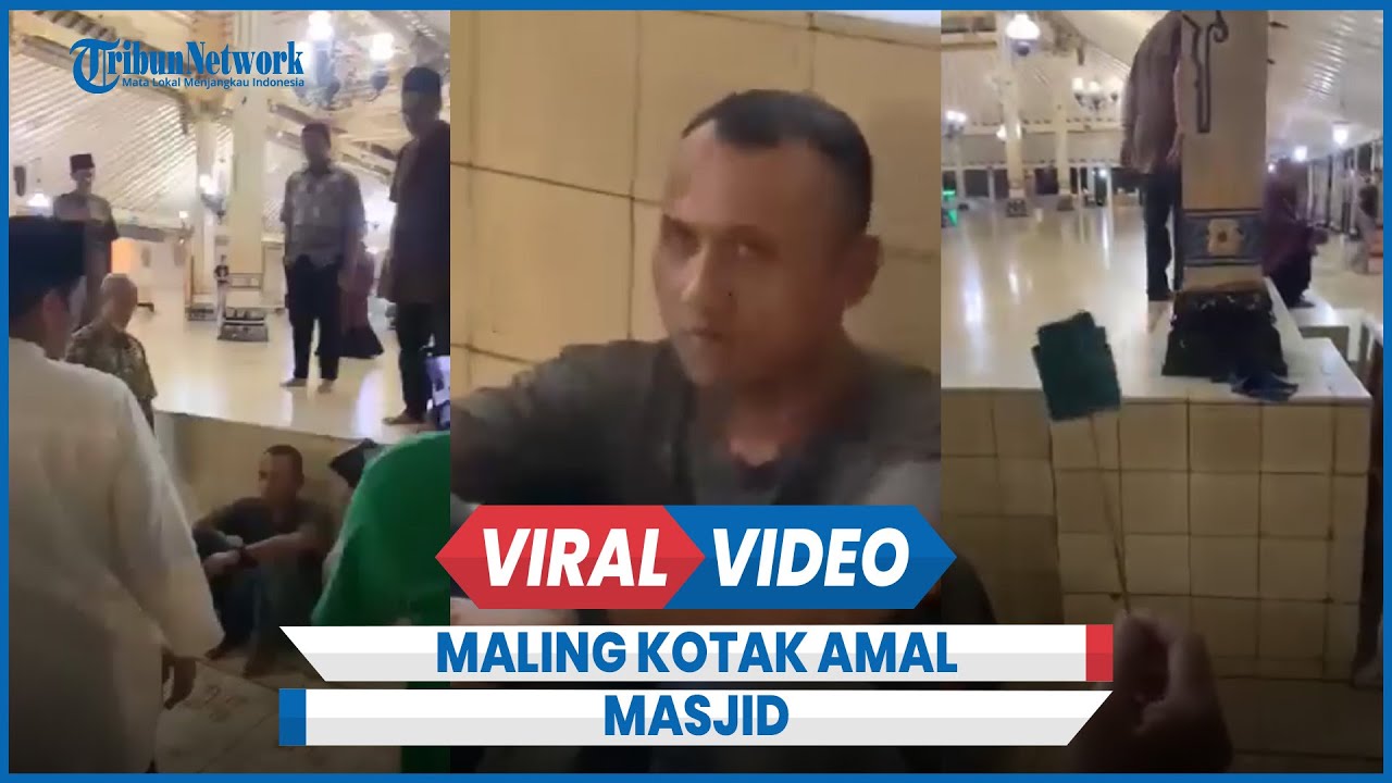 Detik-detik Maling Kotak Amal Masjid Kauman Jogja Tertangkap, Pelaku Kambuhan