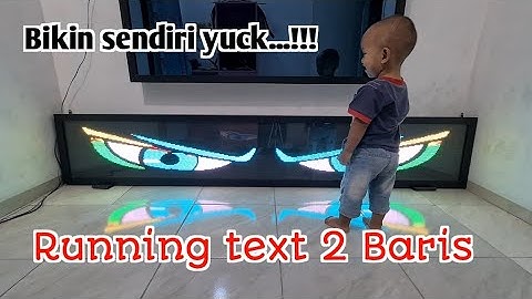 Cara merakit running text 2 baris ll 14 panel P5 RGB
