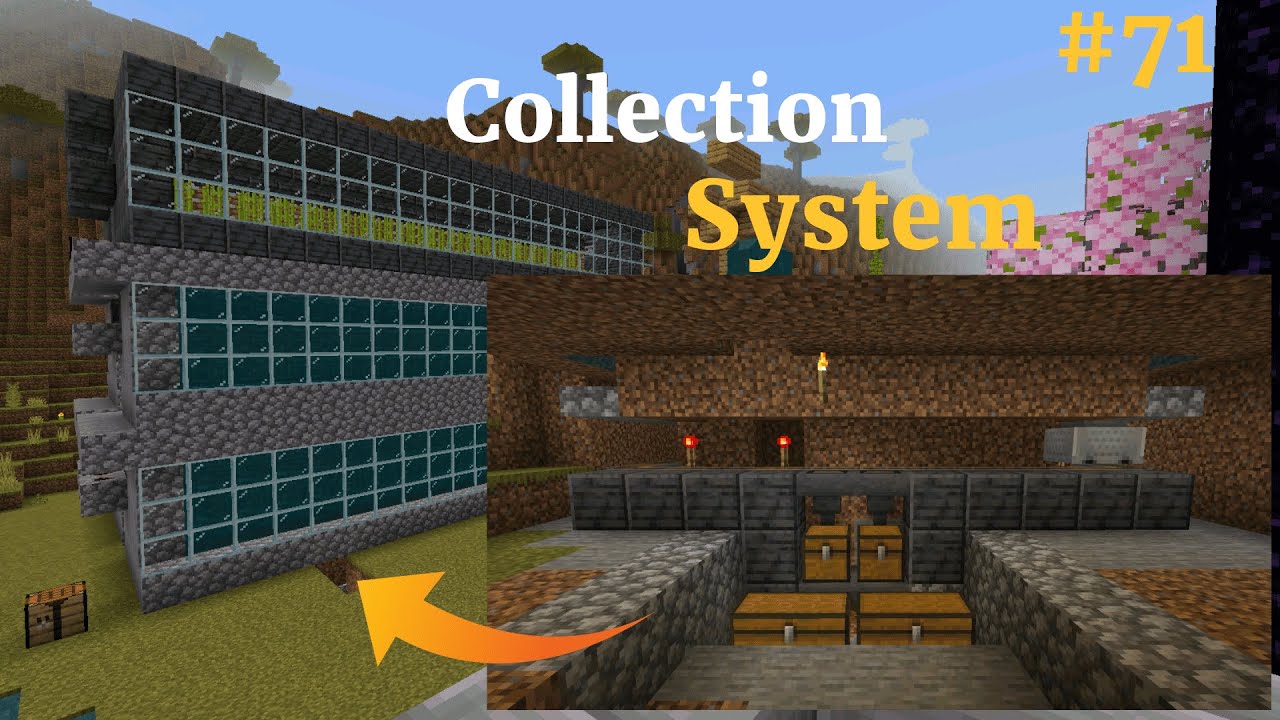 Farm Collection System Minecraft Build Collection System For Sugarcane Farm | Minecraft Survival Part ...
