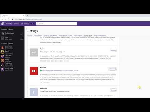 How to DISCONNECT your YOUTUBE account from TWITCH account?