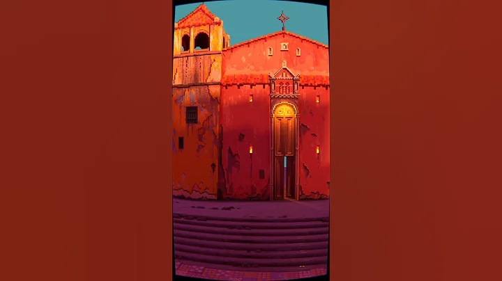 3d modelling a #pixelart building #blender #gamedev #indiegame #indiegamedev  #3danimation #pixel