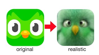 I Made Simple App Logos Realistic