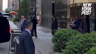 Donald Trump leaves Trump Tower as trial resumes on May 20