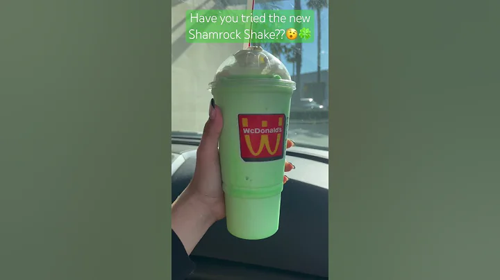 Shamrock Shake now at McDonald’s! #food #drinks #shake #shamrockshake #mcdonalds #shorts