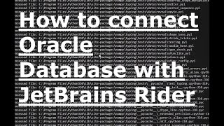 How to connect Oracle with JetBrains Rider