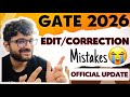 GATE 2026 Form Mistakes? Fix Them Before It’s Too Late! 🚨
