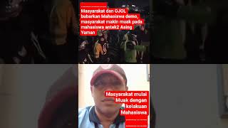 MASYARAKAT dan OJOL bubarkan Mahasiswa demo