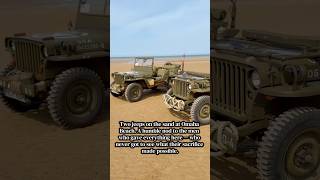 Two jeeps on the sand at Omaha Beach. A humble nod to the men who gave everything here.
