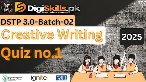 Digiskills Creative Writing Quiz 1 Solution 2025(DSPT 3.0 batch 2 ) #creativewritingquiz#digiskills 