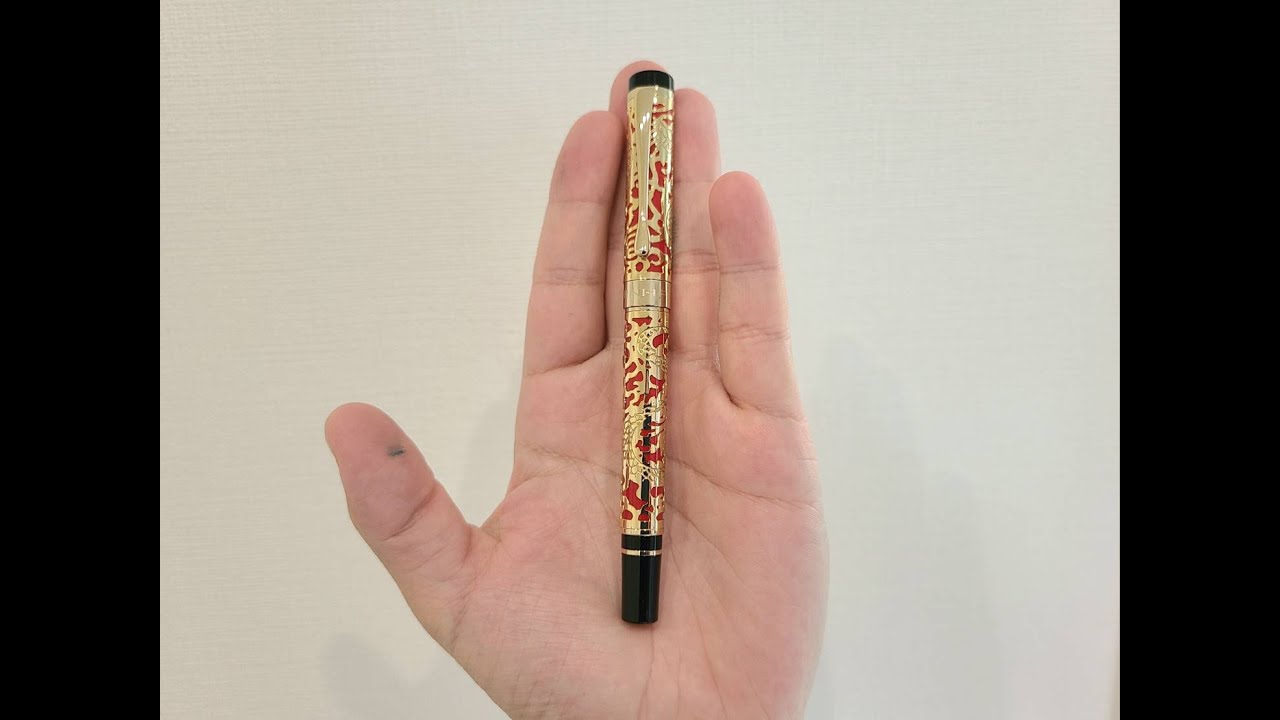 JINHAO 細密装飾造り 万年筆『願い叶龍』木箱入りセット 細密装飾造り