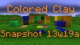 Minecraft: How To Make Colored Clay - Snapshot 13w19a Overview - IJOJaws