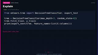 sklearn DecisionTreeClassifier: readable rules that overfit