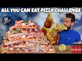 All you can eat pizza challenge  pizza gourmet  man vs food