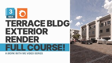 Terrace Houses Exterior Render Tutorial - 3ds Max + Corona Renderer full course