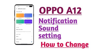 OPPO A12 Notification Sound setting How to Change