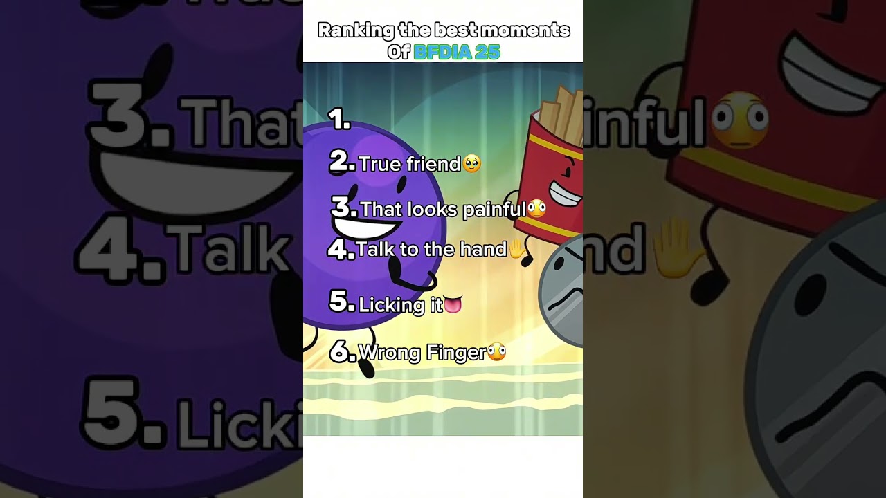 Ranking the best moments of BFDIA 25 I #capcut #edit #ranking #bfdi #bfdia #funny #popular #fyp