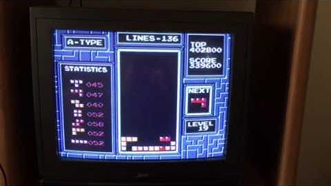 NES Tetris Perfect Clear Into Level 20