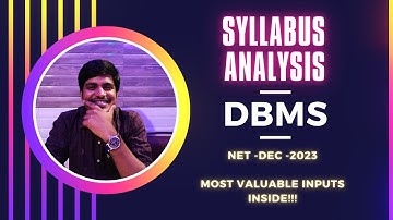 NET 2023 | DBMS Syllabus Analysis | Most Important Topics | Watch to Score more