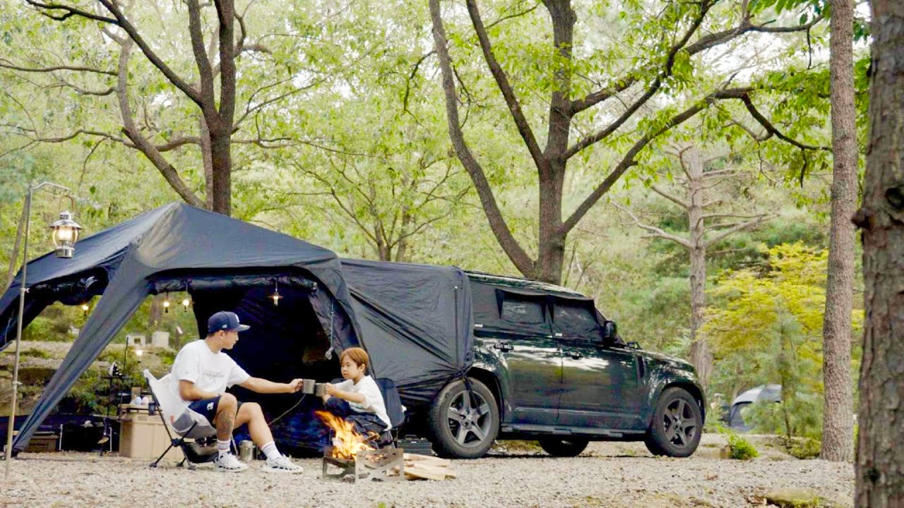 집에서 50분! 아이와 놀기 좋은 서울 근교 캠핑장 | 디펜더 🚗차박 텐트 찾았다 | 에어컨 구독자 이벤트🎉| 알마센 레이븐320 | 낭만에코파크 캠핑장