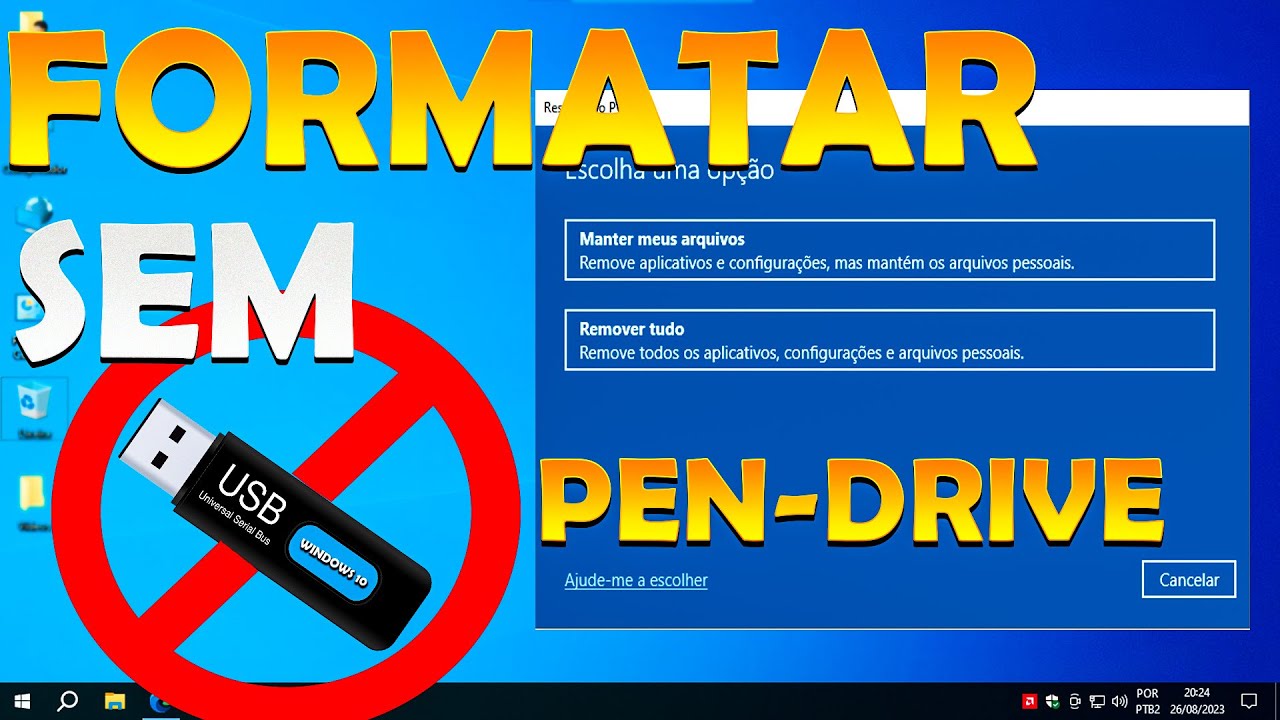 Como Formatar Computador Sem Pen drive passo a passo - YouTube