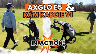 Free Up Your Golf Game: Axglo E5 & Kam Kaddie V1 Electric Push Carts in Action with Brian & Liam!