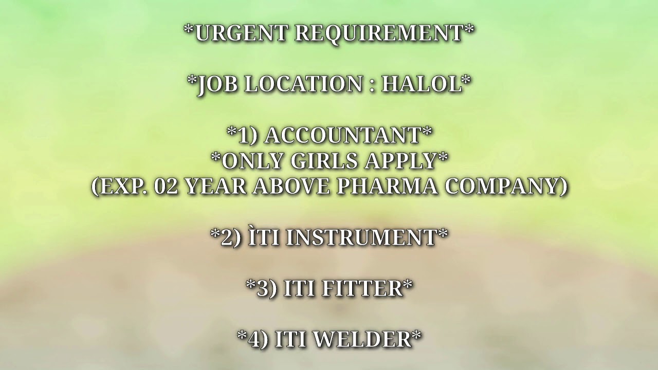 Multiple Job Vacancy | Jobs in Halol | Jobs in Gujarat