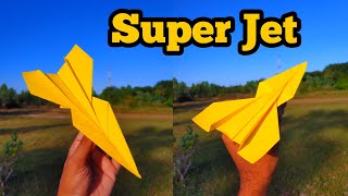 SUPER JET Aircraft Making | Easy Origami Paper Plane | Marki's Origami
