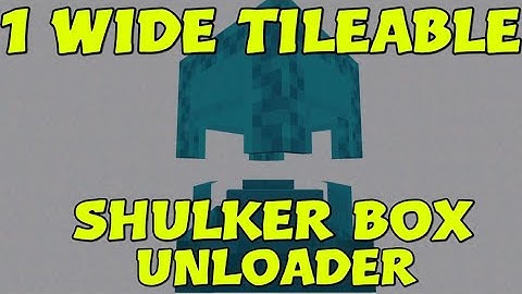 1 Wide Tileable Shulker Box Unloader (Easy & Simple) [Minecraft Bedrock 1.20]