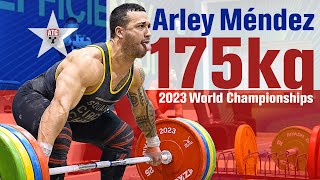 Arley Mendez Going Heavy (175kg Snatch) in the 2023 World Weightlifting Championships Training Hall
