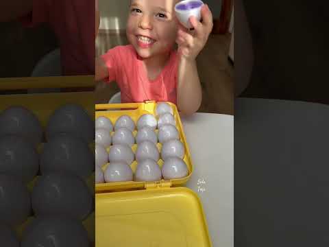 Навчальна гра “Кульки та цифри”  26 яєць в кейсі.  Сортер Навчальний набір сортер у кейсі 26 елементів | яйця з цифрами та кольора, видео 1