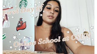 #college #collegelife #csunstudent MY FIRST DAY OF ONLINE SCHOOL AT CSUN!!