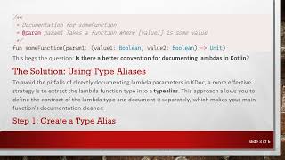 Documenting Lambdas in Kotlin: A Guide to KDoc Conventions