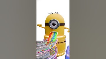 Minion marble race 3d balls simulation in blender