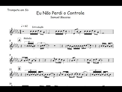 Eu Não Perdi o Controle - Samuel Messias🎺Partitura Violino, Viola ...