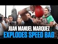 Juan manuel dinamita mrquez explodes a speed bag