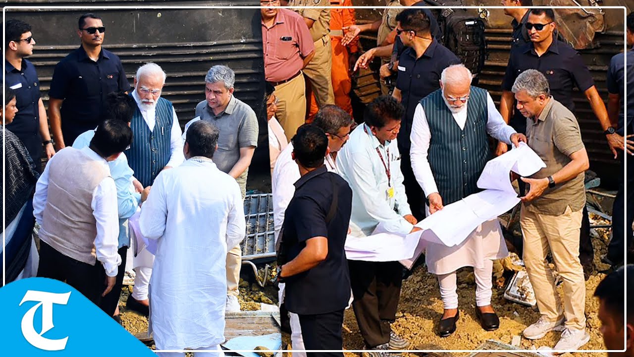 PM inspects train accident site, takes stock of situation