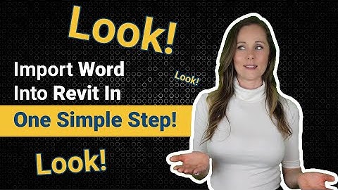 Easily Import Word docs, Excel spreadsheets and PDFs into Revit easily and with perfect formatting!