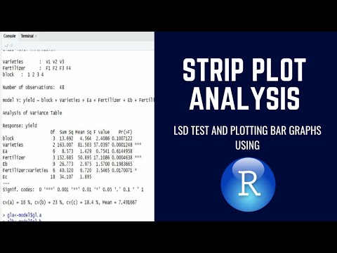 Strip plot design and analysis using R
