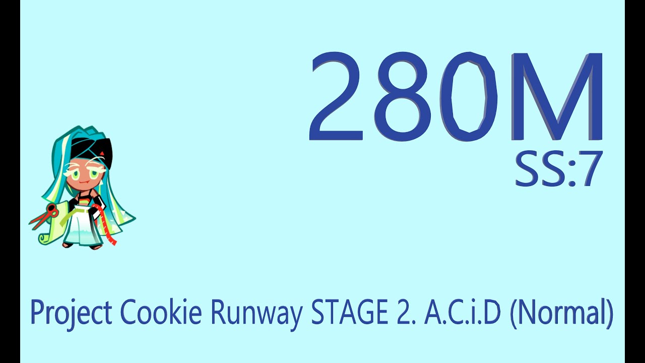 CROB Project Cookie Runway STAGE 2. A.C.i.D (Normal) 280M | Jinx lol | Cookie Run OvenBreak