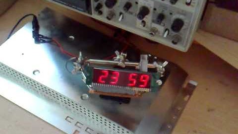 Digital clock with 4 digits LED display module (Avr, Atmega)