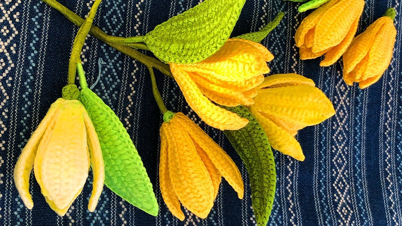 Вязание крючком Цветок Чампака (Champaka)