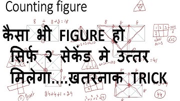 HINDI REASONING |COUNTING OF FIGURE|  SSC| patwari